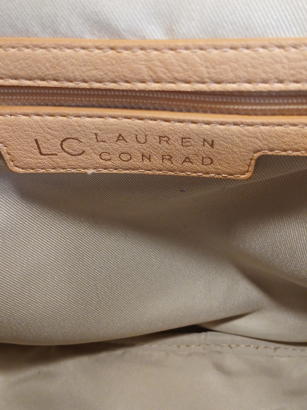 LC Lauren Conrad Peach Faux Leather Mini Backpack - Picture 12 of 16